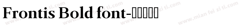 Frontis Bold font字体转换